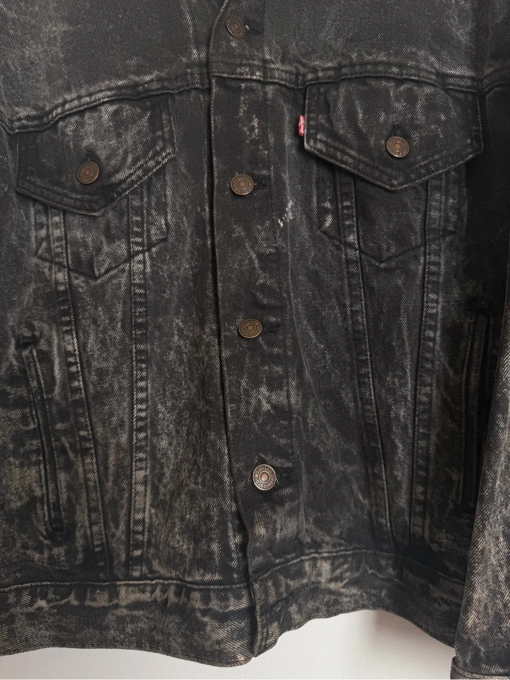 Levis Strauss Vintage Denim Jean Jacket Washed Black 70507 0253 Medium Button Up